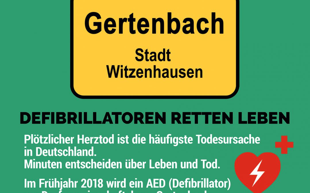 Defibrillator für Gertenbach